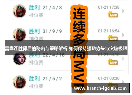雷霆连胜背后的秘密与策略解析 如何保持强劲势头与突破极限